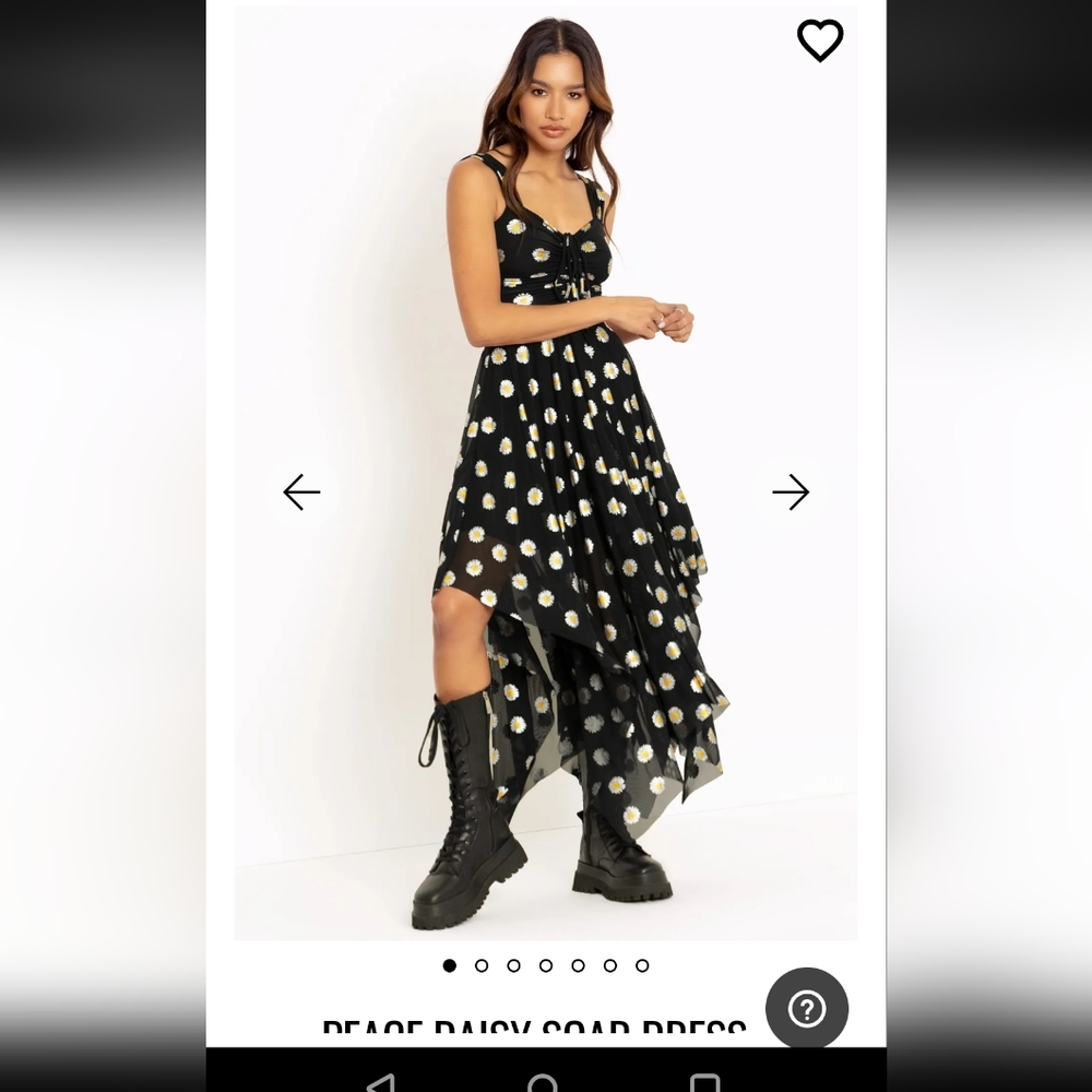 BlackMilk Peace Daisy Foil Dress